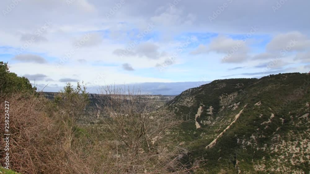 Time lapse of mediterranean hill in Herault, Occitanie in the southern of France Time lapse of mediterranean hill in Herault, Occitanie in the southern of France