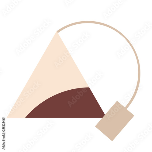 teabag flat illustration on white