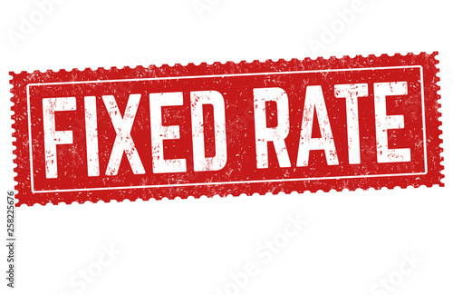 Fixed rate sign or stamp