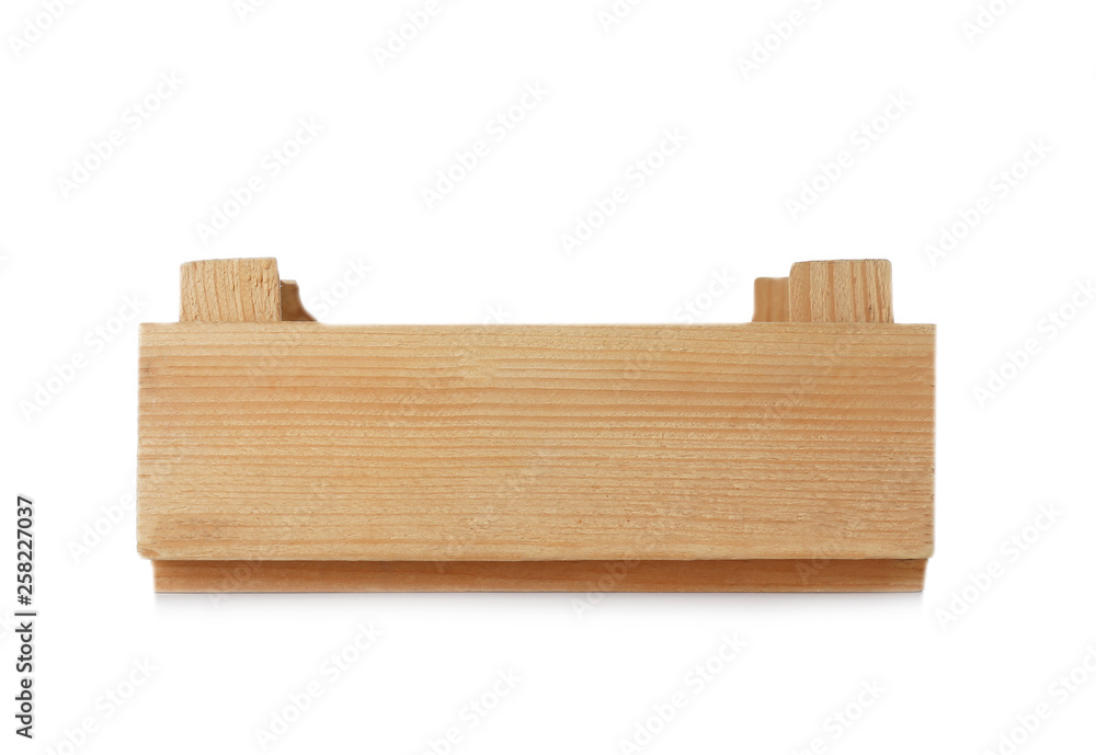 Wooden crate on white background. Shipping container Wooden crate on white background. Shipping container