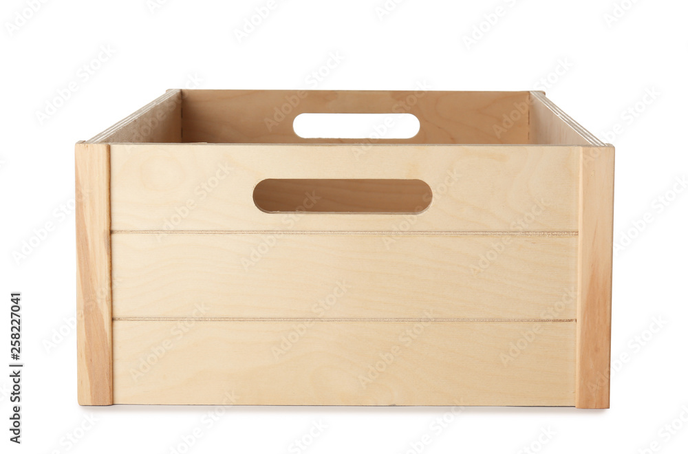 Wooden crate on white background. Shipping container Wooden crate on white background. Shipping container