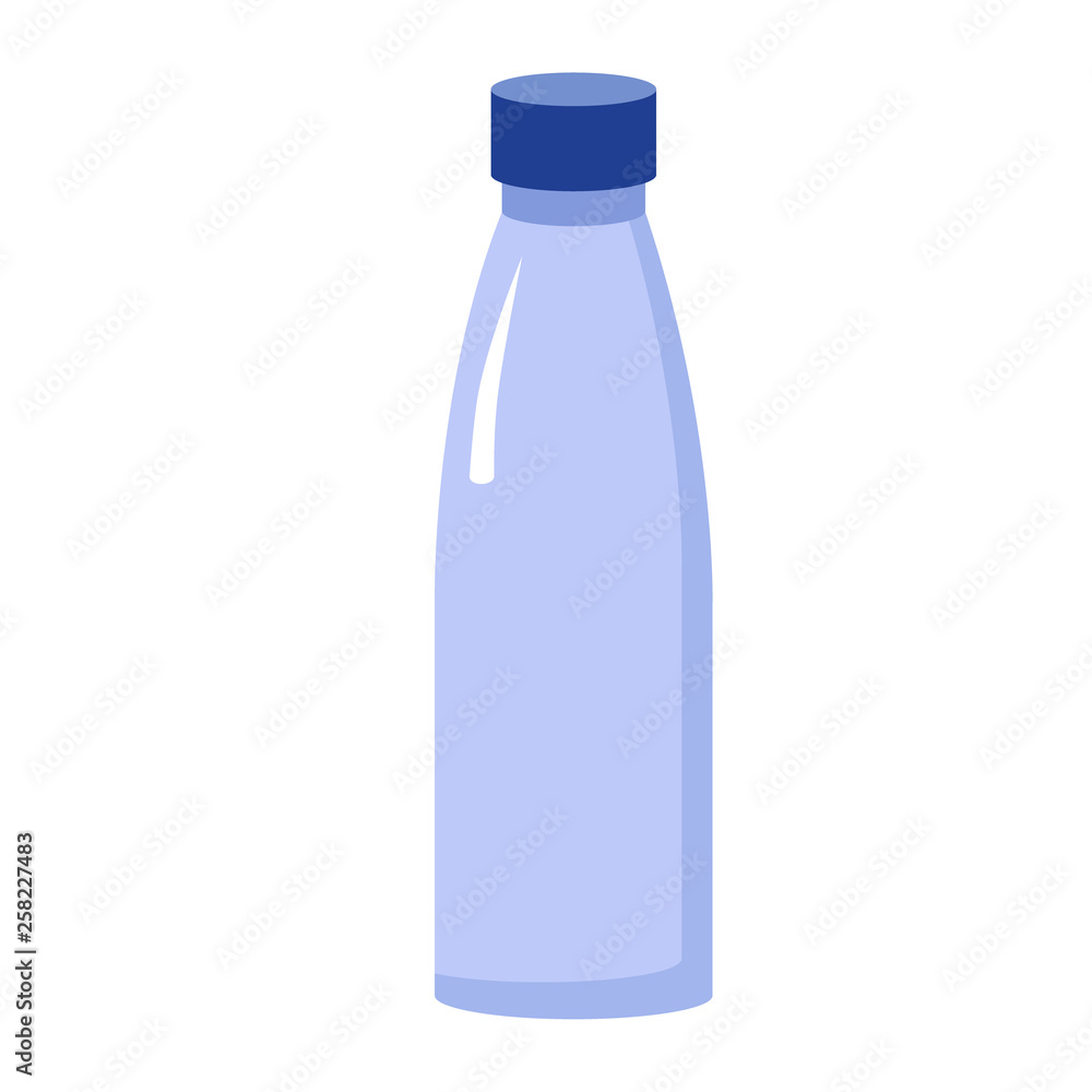 glass bottle flat illustration on white glass bottle flat illustration on white