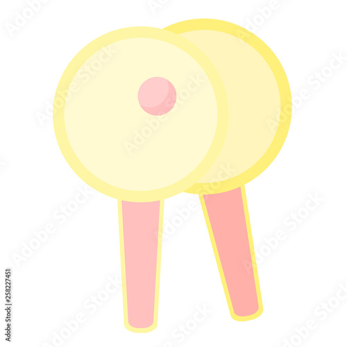 pingpong flat illustration on white