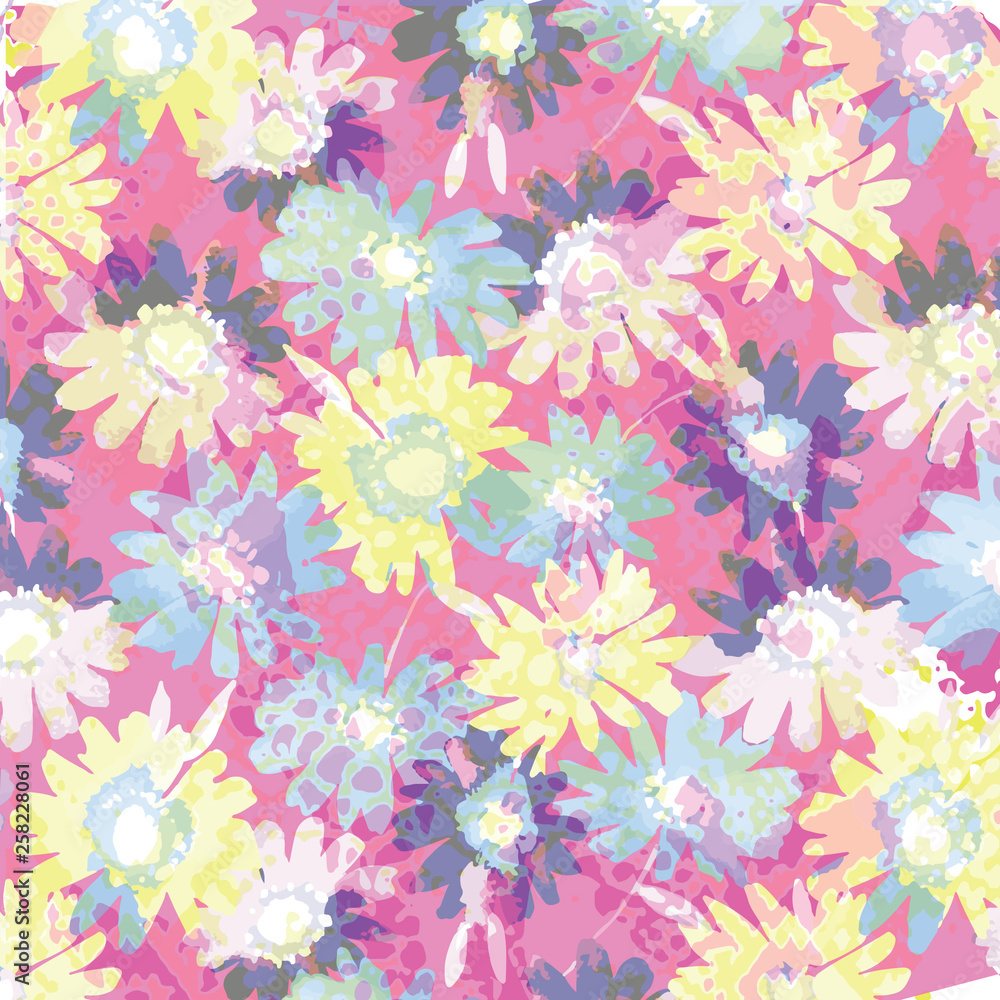 Floral background for textiles. Floral background for textiles.