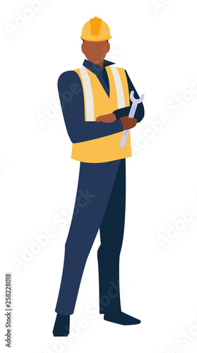 industrial worker black avatar character