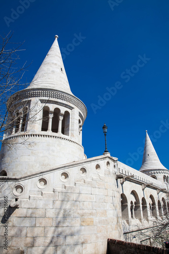 Fisherman Bastion a terrace located on the Buda bank of the Danube at the Castle hill built on 1902