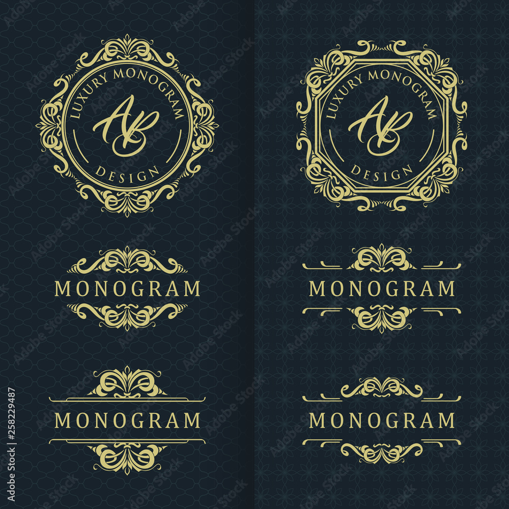 Luxury design set for wedding and decoration Luxury design set for wedding and decoration