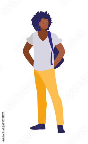 young black boy student modeling