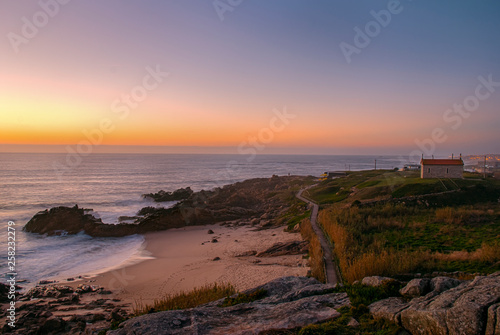 Beach of castro São paio at Labruge, Portugal