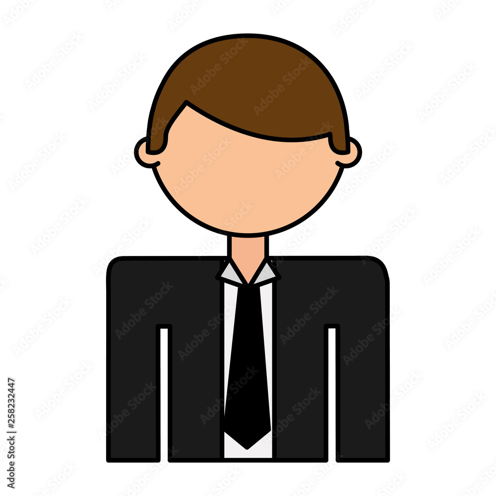businessman character isolated icon businessman character isolated icon