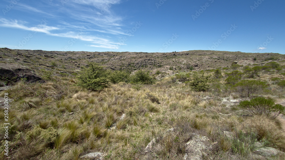 The view at Cerro Blanco reserve, near Tanti and Los Gigantes, Cordoba, Argentina The view at Cerro Blanco reserve, near Tanti and Los Gigantes, Cordoba, Argentina