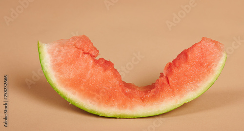 Half eaten watermelon piece