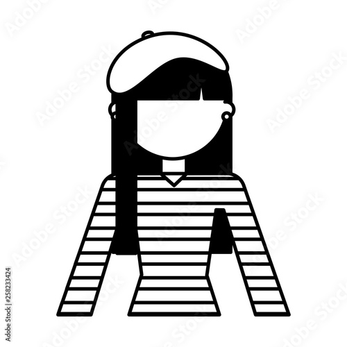 french woman avatar character