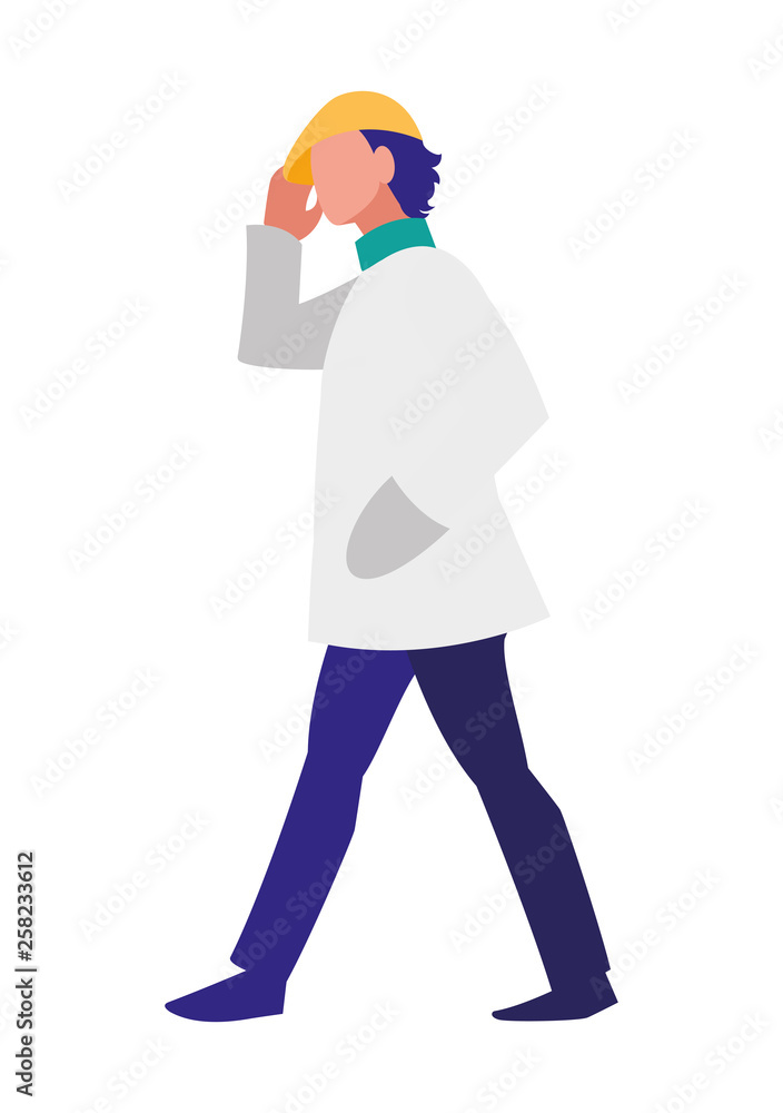 young man with pose of modeling young man with pose of modeling
