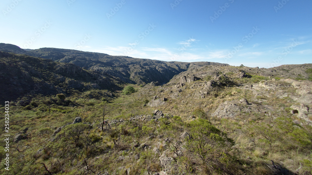 The view at Cerro Blanco reserve, near Tanti and Los Gigantes, Cordoba, Argentina The view at Cerro Blanco reserve, near Tanti and Los Gigantes, Cordoba, Argentina