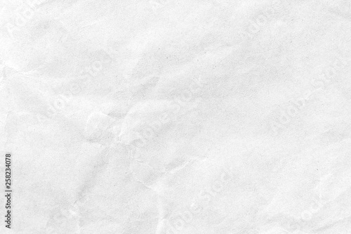 White crumpled paper texture background. Close-up.