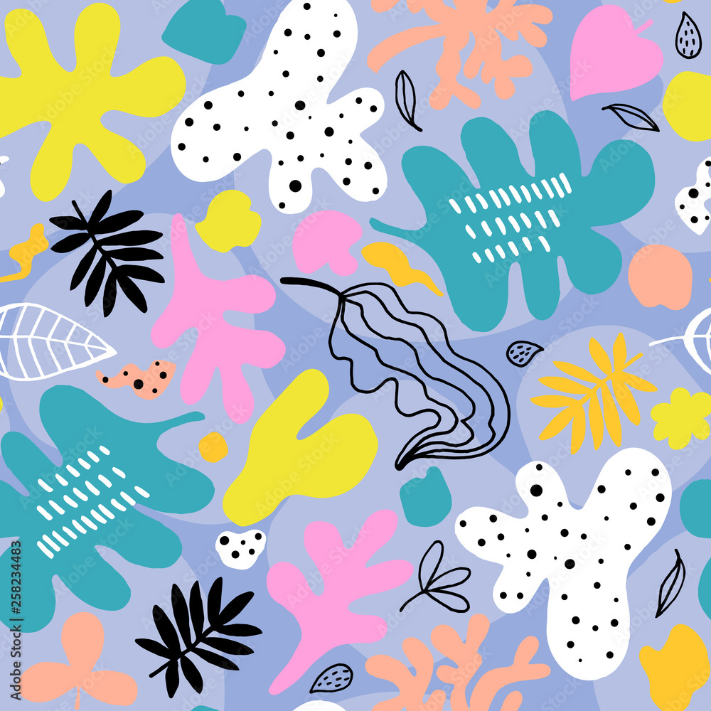 Bright abstract floral pattern