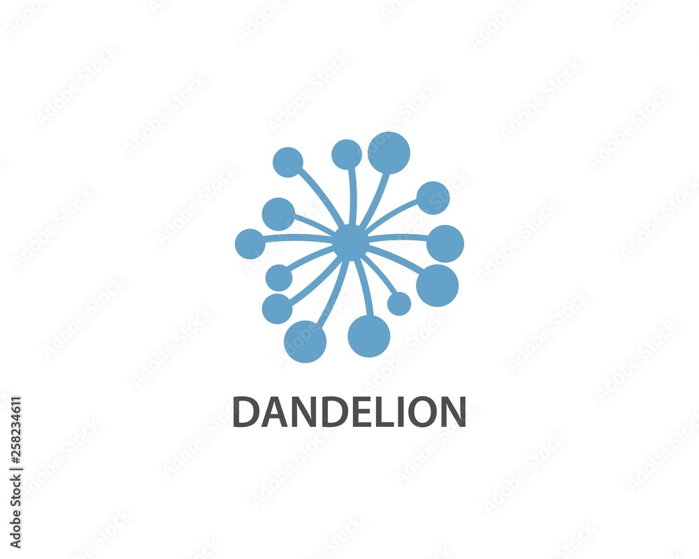 Dandelion flower logo Dandelion flower logo