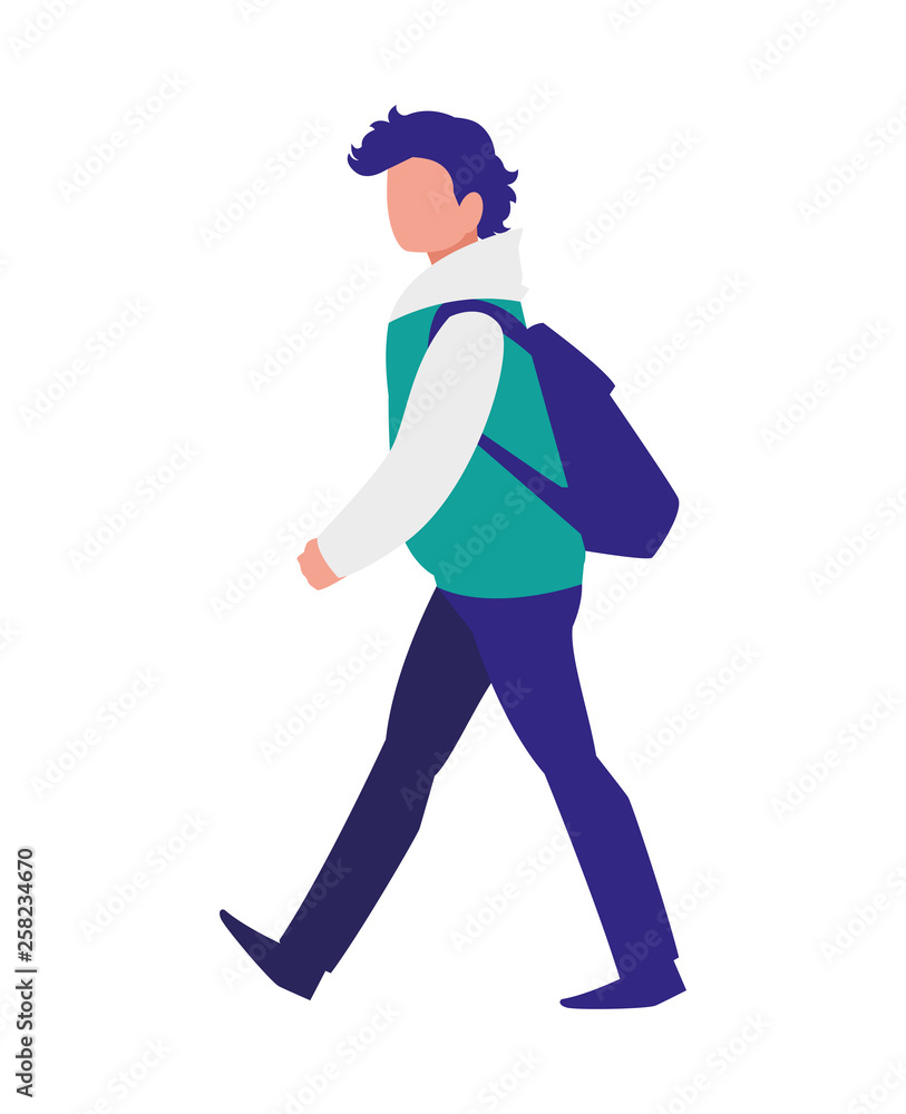 young man with pose of modeling young man with pose of modeling