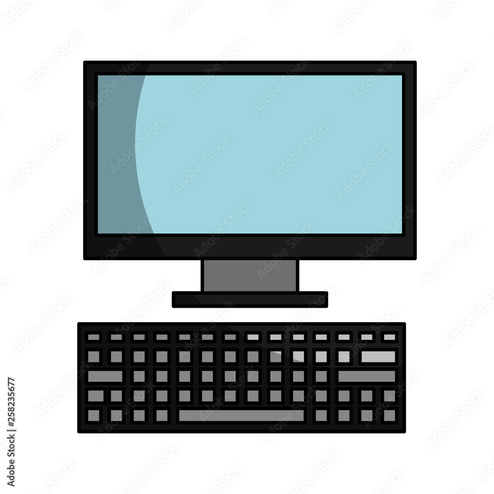 computer desktop isolated icon computer desktop isolated icon