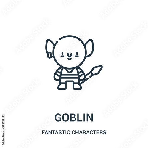 Fényképezés goblin icon vector from fantastic characters collection