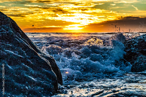 Sunset ocean landscape