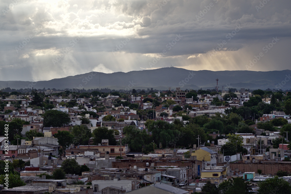 Panoramic view of Cordoba, Argentina.