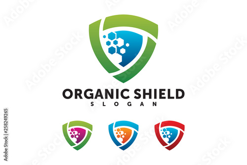 Free Download organic shield logo company design template element - GFXLoad