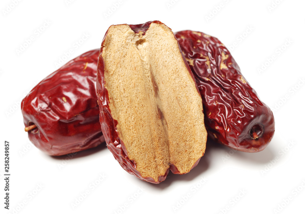 Obraz premium red date on white background