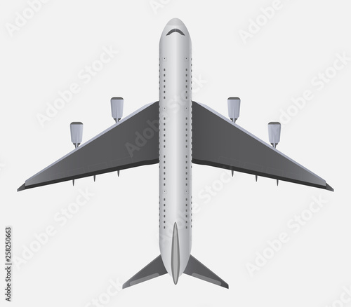  Four Engine Passenger Airplane Vector