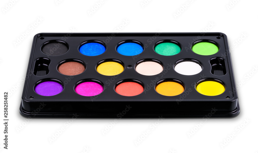 watercolor paint set isolated on white background watercolor paint set isolated on white background
