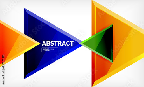 Free Download Flying triangles compostion geometric background - GFXLoad