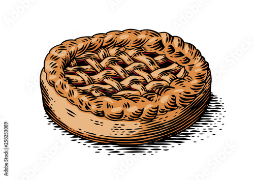 Drawing of yeast cake
