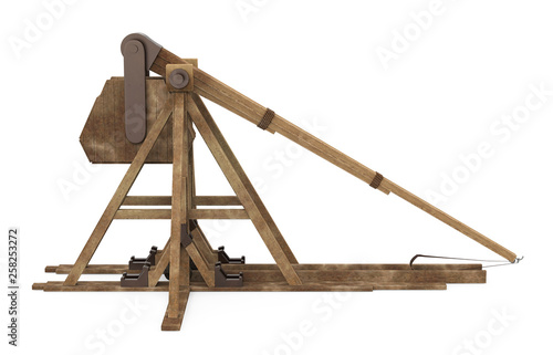 Quadro su tela Trebuchet Siege Weapon Isolated