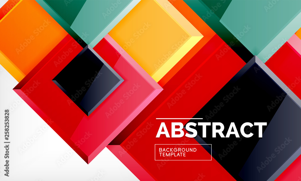 Square abstract background, glossy geometric design Square abstract background, glossy geometric design