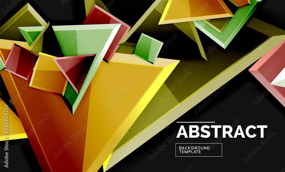 Glossy squares and triangles geometric backgrounds Glossy squares and triangles geometric backgrounds