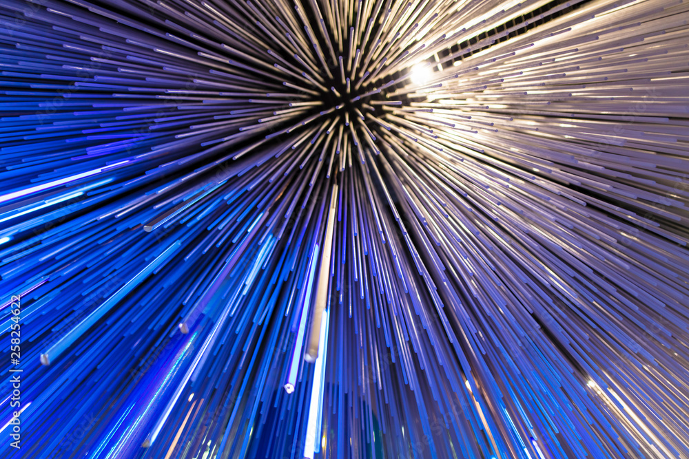 Obraz premium Blue glowing glass lines as abstract background