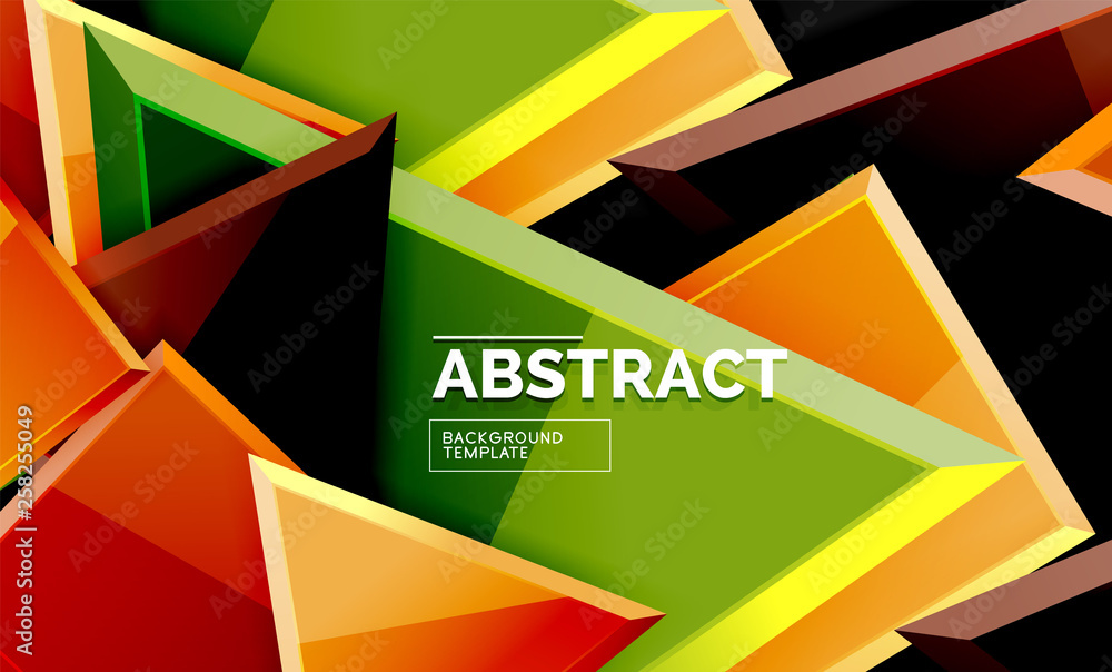 Squares and triangles geometrical background Squares and triangles geometrical background