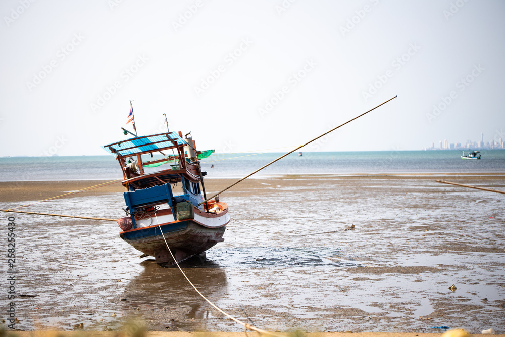 Ships in the white sea