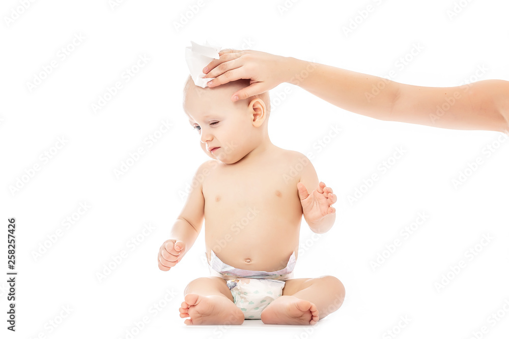 mother and child body-care with focus on clean the baby's buttock. Mom ass wipes baby wet wipes. Baby Care Hygiene mother and child body-care with focus on clean the baby's buttock. Mom ass wipes baby wet wipes. Baby Care Hygiene