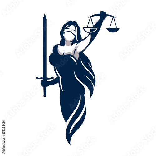 lady law vector for firm logo
