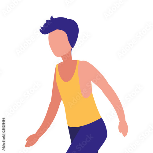 young man with pose of modeling