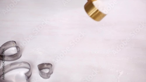 Wallpaper Mural Step by step. Rolling sugar cookie dough with metal rolling pin. Torontodigital.ca