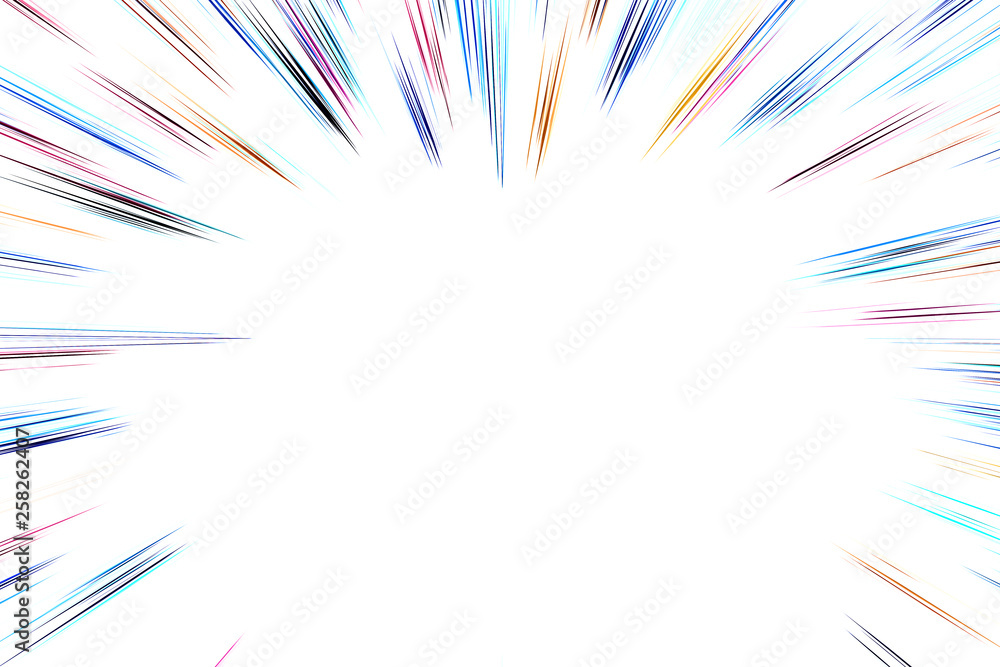 Bokeh multi colored lines on white background. abstraction. Speed light motion blur texture Bokeh multi colored lines on white background. abstraction. Speed light motion blur texture