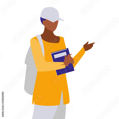 young black boy student modeling