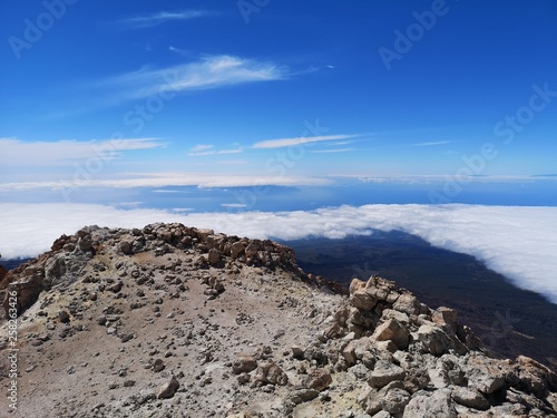 Clouds from the peak of mountain
