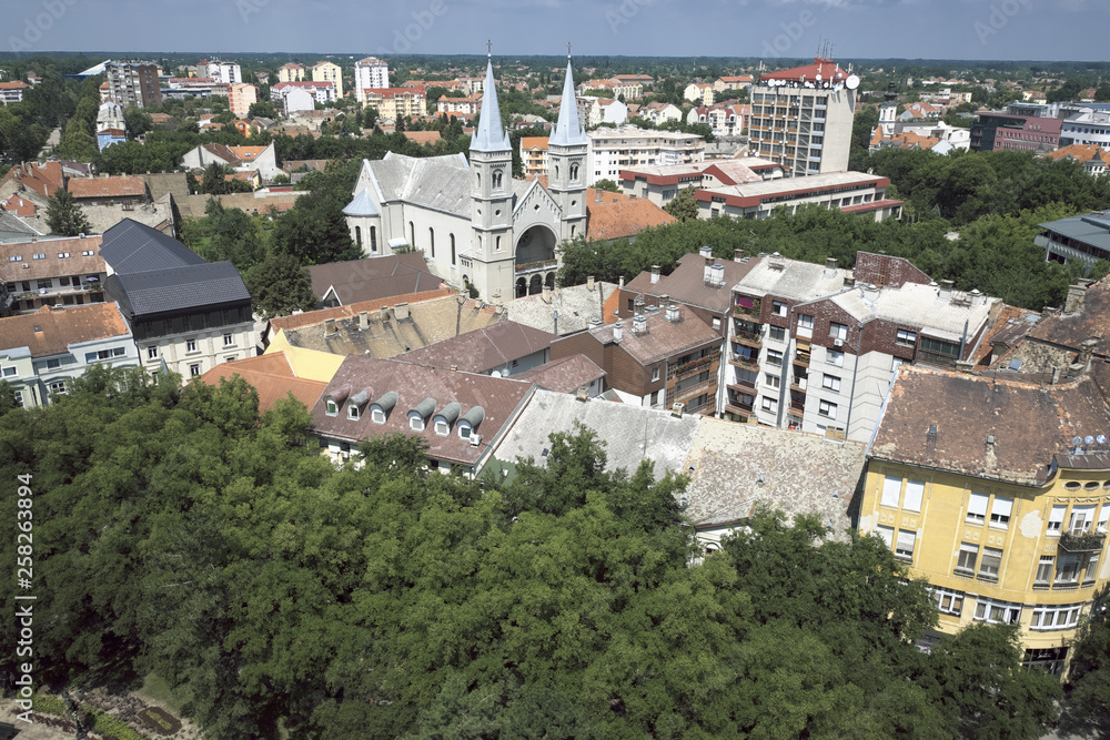 Subotica Cityscape High View, Serbia