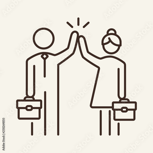 Commercial partner line icon