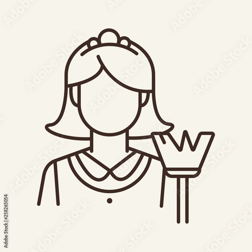 Housekeeper line icon