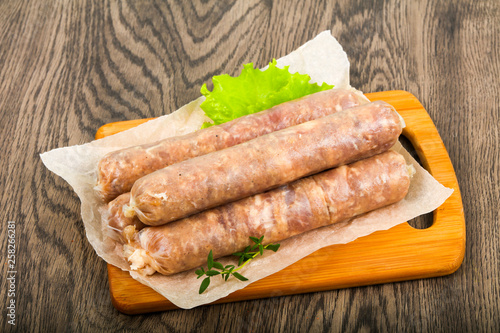 Natural sausages for grill